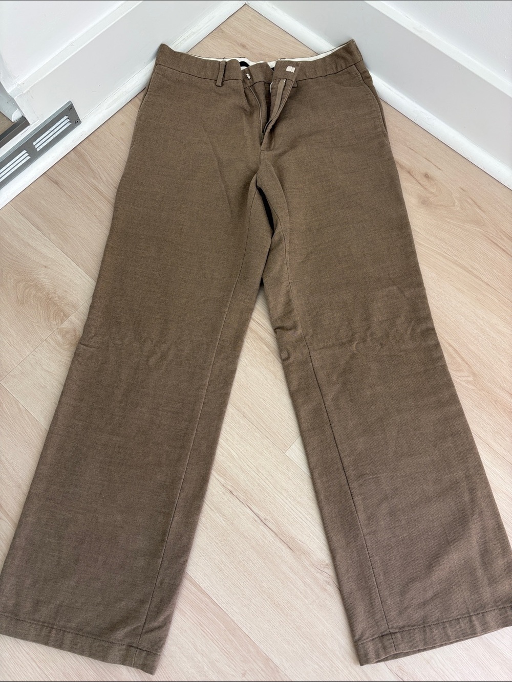 Express Men's Brown Wide-Leg Chinos